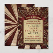 Invitation élégante de sauvegarde de carnaval vint (Devant / Derrière)