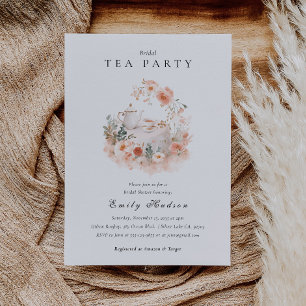 Invitation élégante de shower de mariage Floral Te