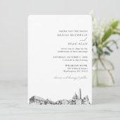 Invitation élégante de Skyline Mariage Washington  (Debout devant)
