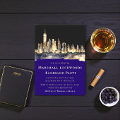 Invitation élégante de soirée d'enterrement de vie