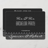 Invitation élégante de soirée d'enterrement de vie (Devant / Derrière)