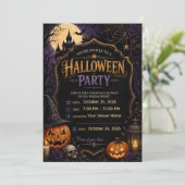 🎃 Invitation élégante de soirée gothique d'Hallow (Debout devant)