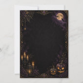 🎃 Invitation élégante de soirée gothique d'Hallow (Dos)