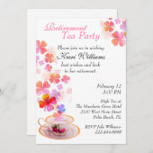 Invitation élégante de thé de retraite de dames (Devant / Derrière)