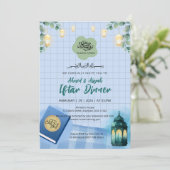 Invitation élégante de Watercolor pour Iftar de Ra (Debout devant)
