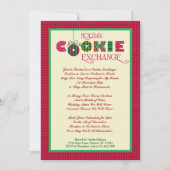 Invitation élégante d'échange de biscuit de (Devant)