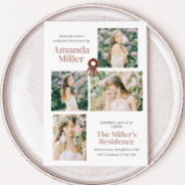 Invitation Élégante demande de diplôme en photo