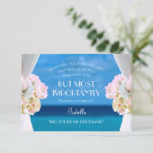 Invitation Élégante demoiselle d'honneur Floral Ocean Beach (Debout devant)