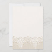 Invitation Elégante dentelle blanche avec perles mariage (Dos)