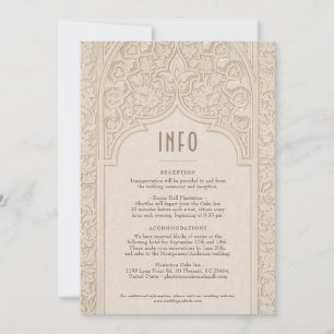Invitation Elégante dentelle design Mariage Motifs islamiques