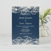 Invitation Elégante dentelle et perles de crème sur Mariage b (Debout devant)