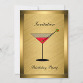 Invitation élégante d'événement en or (Devant)