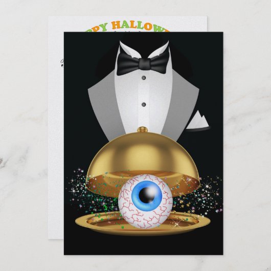 Invitation élégante d'Halloween - SRF (Devant / Derrière)