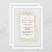 Invitation élégante d'obtention du diplôme de (Devant / Derrière)