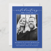 INVITATION ÉLÉGANTE DOUBLE CÉLÉBRATION DU SERVICE FUNÉRAL DE  (Devant)