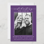 INVITATION ÉLÉGANTE DOUBLE CÉLÉBRATION DU SERVICE FUNÉRAL DE  (Devant)