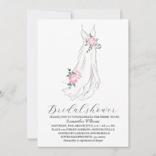 Invitation Élégante douche de mariée au feuillage d'eucalyptu