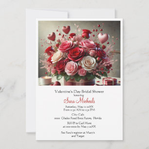 Invitation Élégante douche de mariée de la Saint-Valentin
