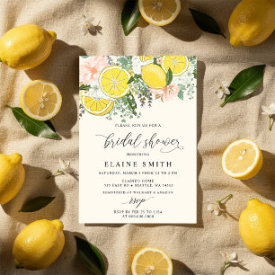 Invitation Élégante douche de mariée estivale au citron vert