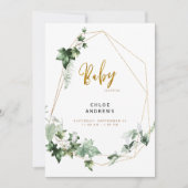 Invitation Élégante douche en verre lierre (Devant)