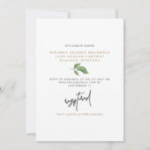 Invitation Élégante douche en verre lierre (Dos)