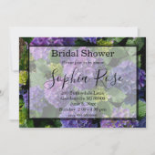 Invitation Elégante douche nuptiale hydrangée rose violet (Devant)