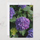 Invitation Elégante douche nuptiale hydrangée rose violet (Dos)