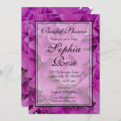 Invitation Élégante douche nuptiale magenta rose (Devant / Derrière)