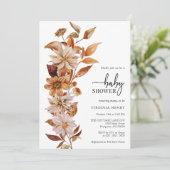 Invitation élégante du Baby shower d'automne (Debout devant)