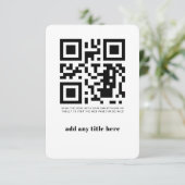 Invitation élégante du code QR personnalisé modern (Debout devant)