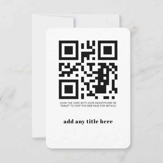 Invitation élégante du code QR personnalisé modern (Devant)