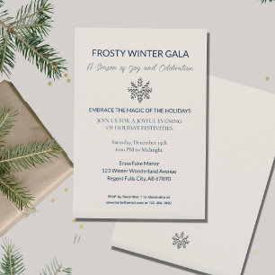 Invitation Élégante du gala d'hiver