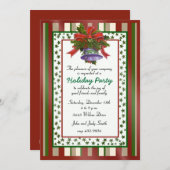 Invitation élégante du Noël Bell (Devant / Derrière)