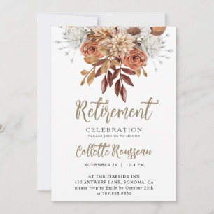 Invitation Élégante du Parti de la retraite