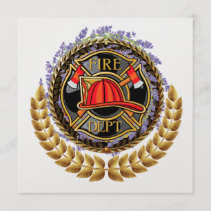 Invitation élégante du service des incendies