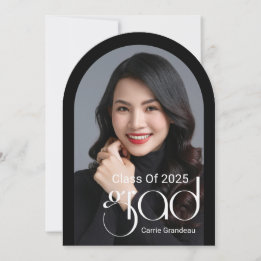 Invitation Élégante écriture moderne d'arche Photo Fête de re