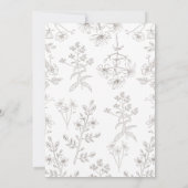 Invitation Elégante Eglise aquarelle Lieu Manoir Mariage (Dos)