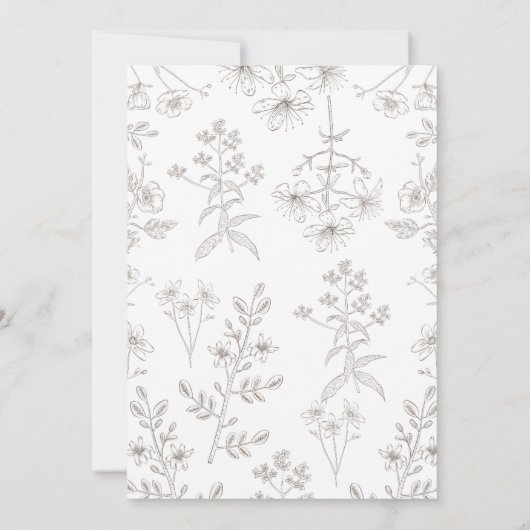 Invitation Elégante Eglise aquarelle Lieu Manoir Mariage (Dos)