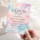 Invitation Élégante, Elle Est Sur Cloud Neuf Fêtes des mariée
