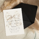 Invitation Elégante Elle noue la Fête des mariées de la ceint