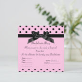 INVITATION ÉLÉGANTE EN BACHELORETTE ROSE (Debout devant)