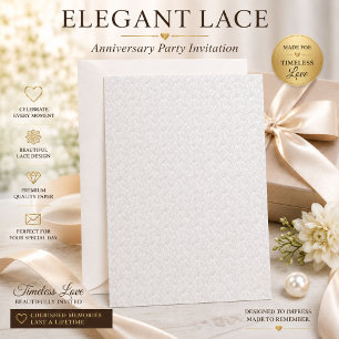 Invitation élégante en dentelle pour une fête d'an