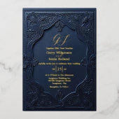 Invitation élégante en feuille d'argent (Recto)