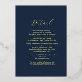 Invitation élégante en feuille d'argent (Verso)