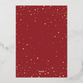 Invitation élégante en feuille métallique pour les (Verso)