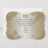 Invitation élégante en or pour le 50e anniversaire (Dos)