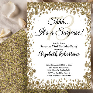 Invitation élégante en or pour les 73 ans