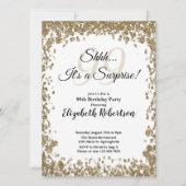 Invitation élégante en or pour les 99 ans (Devant)