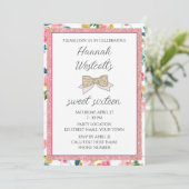 Invitation élégante en Sweet sixteen rose (Debout devant)