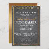 Invitation Élégante enchère Corporate Gala de financement Inv (Devant / Derrière)